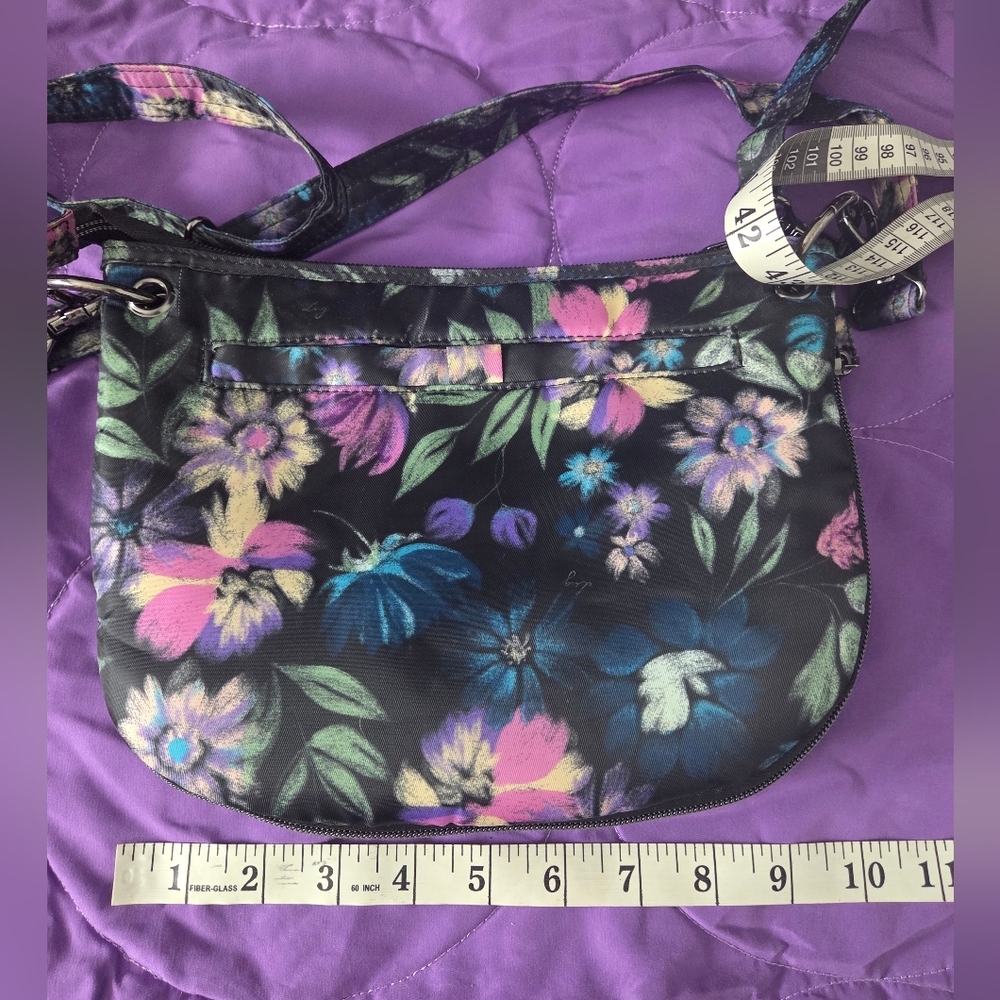EUC Lug Swivel Convertible Crossbody Bag Bloom Black Floral Print - Picture 9 of 16